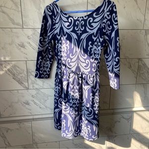 Alya Blue Longsleeve Dress